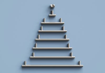 Lot 6 poignées de meuble en T GoodHome Dizel acier effet nickel satin gris l.200mm x l.12mm x H. 35mm entraxe 160mm