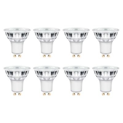Lot 8 ampoules LED spot réflecteur GU10 345lm 3.6W = 50W Ø5cm Diall blanc chaud