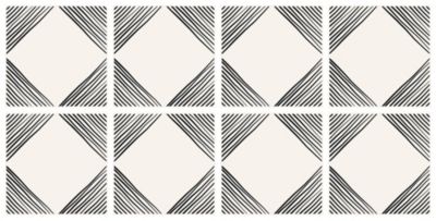 Lot 8 carreaux adhésifs décoratifs Vinyl Way Bahia Dada Art effet mosaïque noir & blanc L.20 x L.20 cm x ep.1,3 mm
