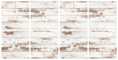 Lot 8 carreaux adhésifs décoratifs Vinyl Way Florence Dada Art effet Imitation parquet blanc & bois L.20 x L.20 cm x ep.1,3 mm