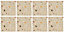 Lot 8 carreaux adhésifs décoratifs Vinyl Way Tokyo Dada Art effet marbre beige L.20 x L.20 cm x ep.1,3 mm