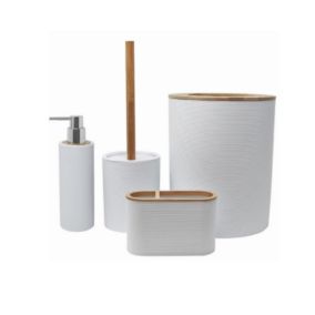 Lot accessoires WC DEBLANCH Laos blanc