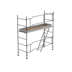 Lot échafaudage façadier diam 42 mm - 16 m2 version façade - acier galvanisé