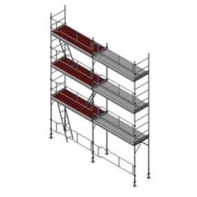 Lot échafaudage façadier diam 42 mm - 59.5 m2 - acier galvanisé