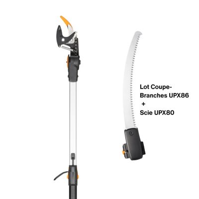 Lot Coupe-branches téléscopique PowerGear™ X UPX86 Fiskars et scie de 47cm UPX80 Fiskars