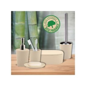 Lot d'accessoires de salle de bain Takeo Beige Spirella