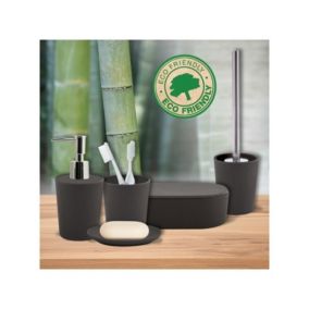 Lot d'accessoires de salle de bain Takeo Noir Spirella