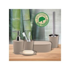 Lot d'accessoires de salle de bain Takeo Taupe Spirella