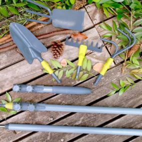 Lot d'outils de jardin - Suan - En acier - Multifonctions - Système à clips