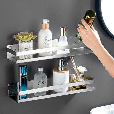 Étagère De Douche Murale En Verre Et Chrome - 1 Niveau - 15x5,5 Pouces