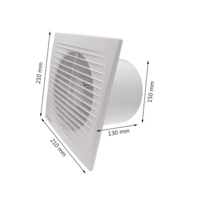 Lot de 1 Extracteur d'air diam150 mm avec moustiquaire 292 m3/h 24 W