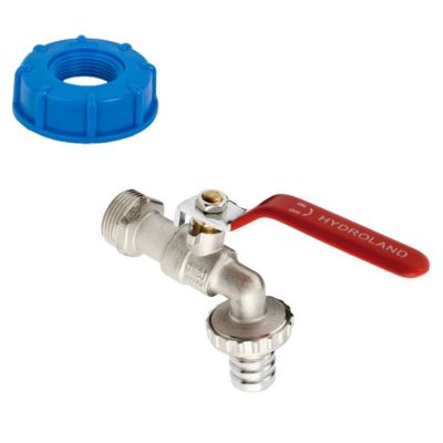 Robinet Pour Cuve IBC 1000L - Raccord 3/4 Chromé - Neuf Ledebouk