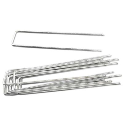 Lot de 10 agrafes de fixation métal inoxydable diamètre 2,5 mm pour toile de paillage et géotextile