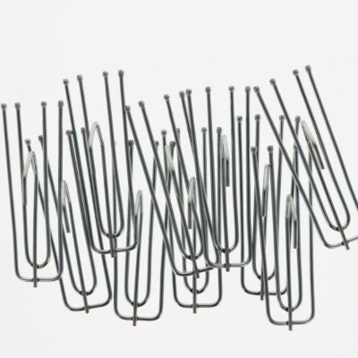 Lot de 10 agrafes pour rideaux avec 4 broches et tête flamande de 75mm en Acier Zingué - Boulet