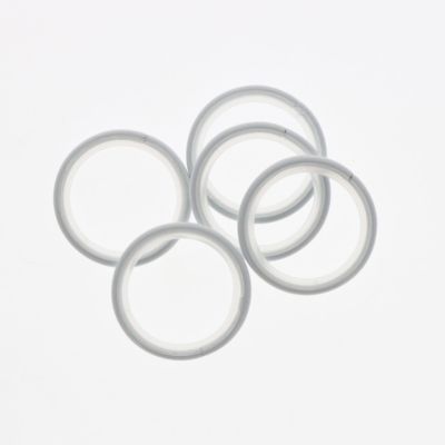 Lot de 10 anneaux avec insert pour rideaux de 35x42mm en Blanc Mat - Boulet