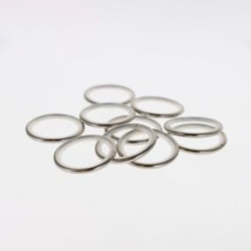 Lot de 10 anneaux avec insert pour rideaux de 35x42mm en Nickel Mat - Boulet
