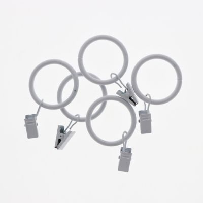 Anneaux Pinces en Métal - Lot de 10 - 35 mm - Fixation Rapide Rideaux