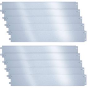 Lot de 10 Bordure de jardin en métal galvanisé flexible 100x18cm VOUNOT