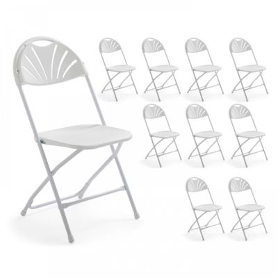 Lot de 10 chaises pliantes ajourées  Oviala