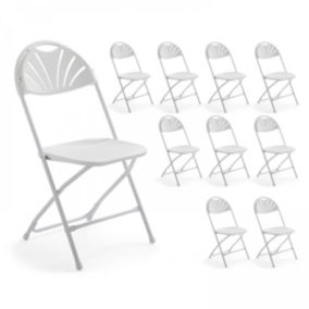 Lot de 10 chaises pliantes ajourées