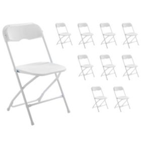 Lot de 10 chaises pliantes   Oviala