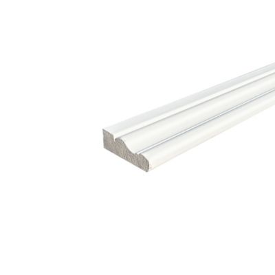 Lot de 10 Chambranles LXVI Prépeint Blanc MDF, L.2,44 m x l.5,8 cm x Ep.18 mm