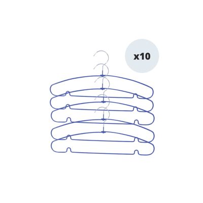Lot De 10 16.5" Cintres Métalliques En Acier Inoxydable - Fin