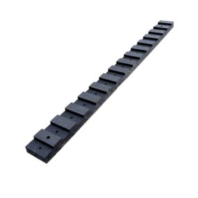 Lot de 10 Crémaillères MDF Hydro Peint Noir, L.60 cm x l.4,3 cm, Ep.19 mm