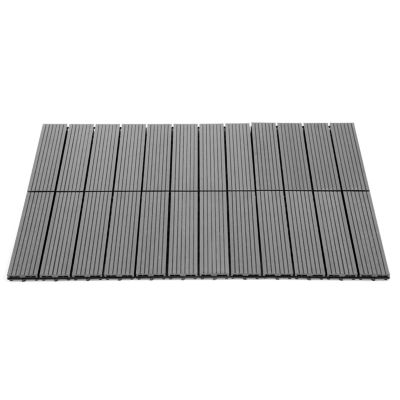 Lot de 10 dalles de terrasse WODHY clipsables bois composite gris 30 x ...