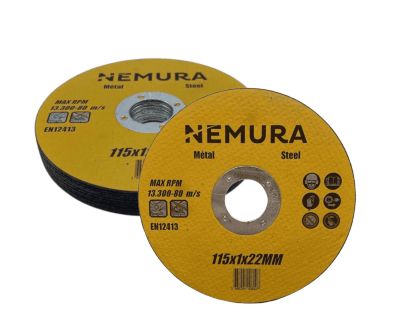 Lot de 10 disques à tronçonner 115mm pour le métal (115 X 1.0 X 22.2MM)