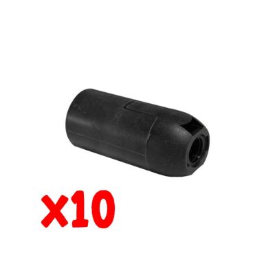 Lot De 10 Douilles E14 Noires, Corps En Pet Ignifugé Avec Contacts En Cuivre, Tension 250 V, Courant 2 A - Haute Qualité