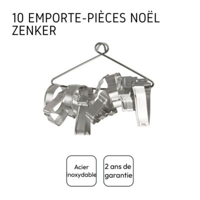 Lot de 10 emporte-pièces de Noël sur cintre Zenker Emporte-pièces