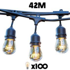 Lot de 10 guirlandes MAFY LIGHT CONNECTABLE Noir caoutchouc 42M