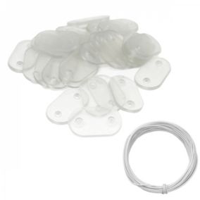 Lot de 10 kits de fixation pour brise vue, canisse anti-UV - Transparent - Linxor