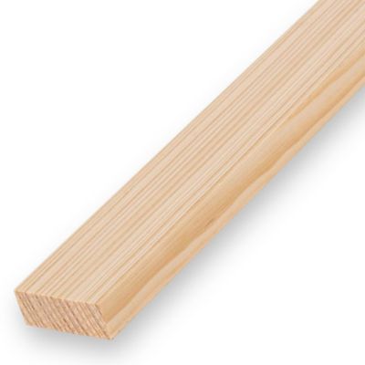 Lot de 10 lattes en pin abouté 2x4x100 cm