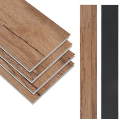 Lot de 10 planches vinyle SPC Okapirg 2,196 m² 5 mm 122 x 18 cm effet chêne nordique NEU.HOLZ