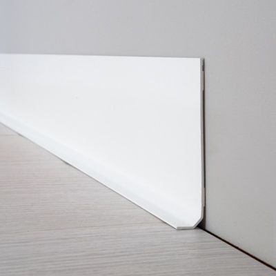 Lot de 10 Plinthes PVC Blanche - 99deco - H8 x L100 cm Profondeur 14 mm