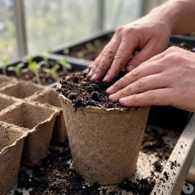 Lot de 10 pots pour semis Progarden en fibres naturelles