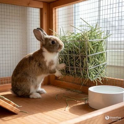 Lot de 10 râteliers à foin galvanisés 20 cm pour lapins OLBA