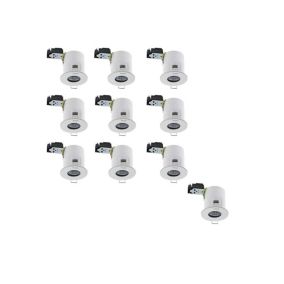 Lot de 10 Supports RT2012 étanche IP65 BBC fixe Blanc 75mm