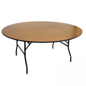 Lot de 10 tables pliantes rondes bois 170cm  Oviala