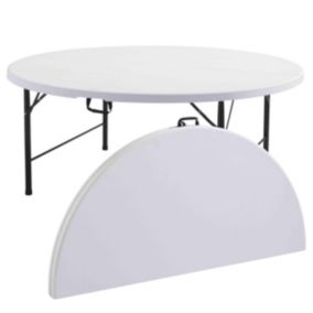 Lot de 10 tables rondes pliantes 180cm   Oviala