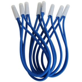 Lot de 10 tendeurs sandows Cabiclic avec embout basculant - Bleu - Linxor