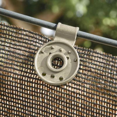 Lot de 100 clips de fixation pour brise vue, bâche ou toile d'ombrage  - Beige - Linxor