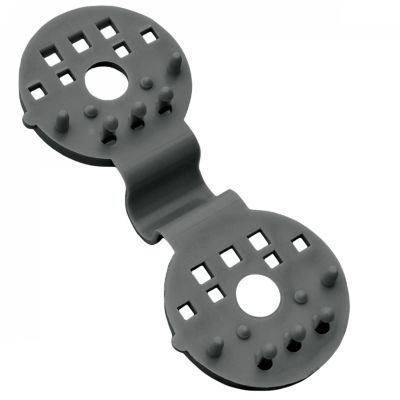 Lot de 100 clips de fixation pour brise vue, bâche ou toile d'ombrage  - Gris - Linxor