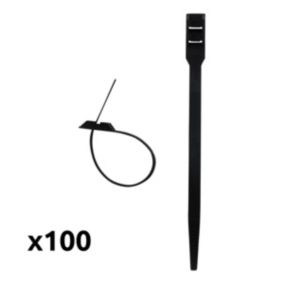 Lot de 100 colliers de câblage 6x 175mm - Noir - Zenitech