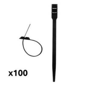 Lot de 100 colliers de câblage 9x 180mm - Noir - Zenitech