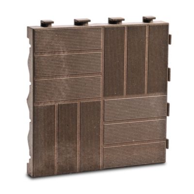 Lot de 119 (19,04 m²) dalles de terrasse en composite marron Latera 40 ...