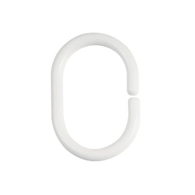 Lot de 12 anneaux pour rideaux de douche CMINOR Blanc Spirella