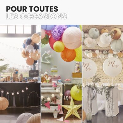 Lot de 12 Boules Japonaises Aquamarine 20 cm
